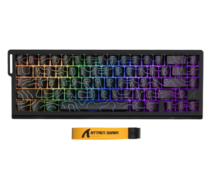 Klawiatura Attack Shark X68PRO HE Wireless Rapid Trigger 8kHz/128kHz Poron czarna 6972792471068